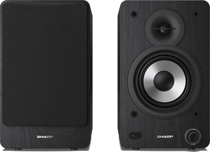 The Range | Sharp Sharp Cp-ss30(bk) 2-way Active Bookshelf Speakers With Bluetooth Audio Streaming - Black Sharp Sharp Cp-ss30(bk) 2-way Active Bookshelf Speakers With Bluetooth Audio Streaming - Black