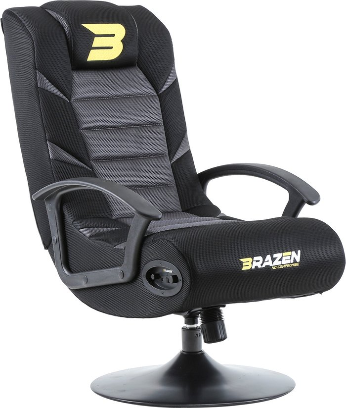 The Range | BraZen BraZen Pride 2.1 Bluetooth Surround Sound Gaming Chair - Grey BraZen BraZen Pride 2.1 Bluetooth Surround Sound Gaming Chair - Grey