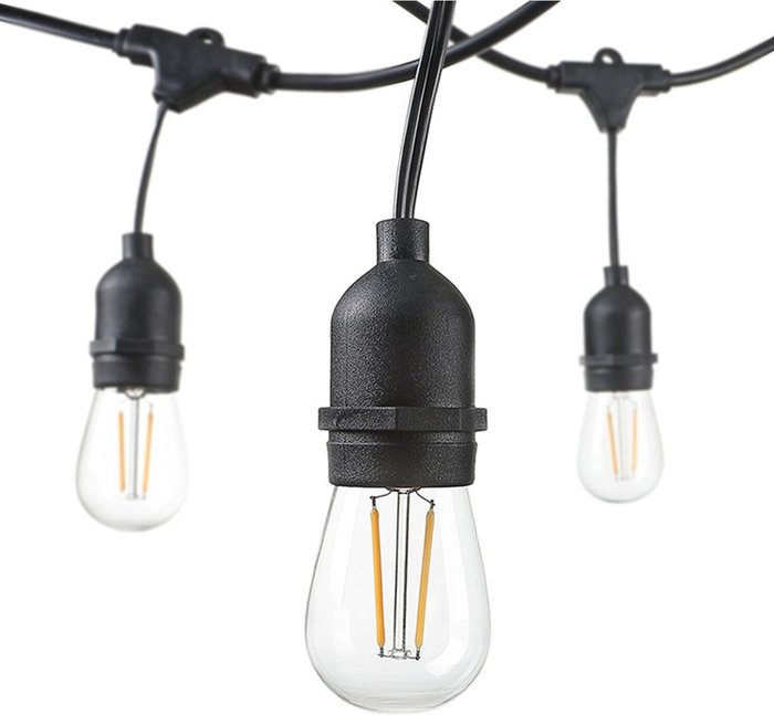 The Range | Ener-J LED Filament Festoon String Light Kit - Black Ener-J LED Filament Festoon String Light Kit - Black