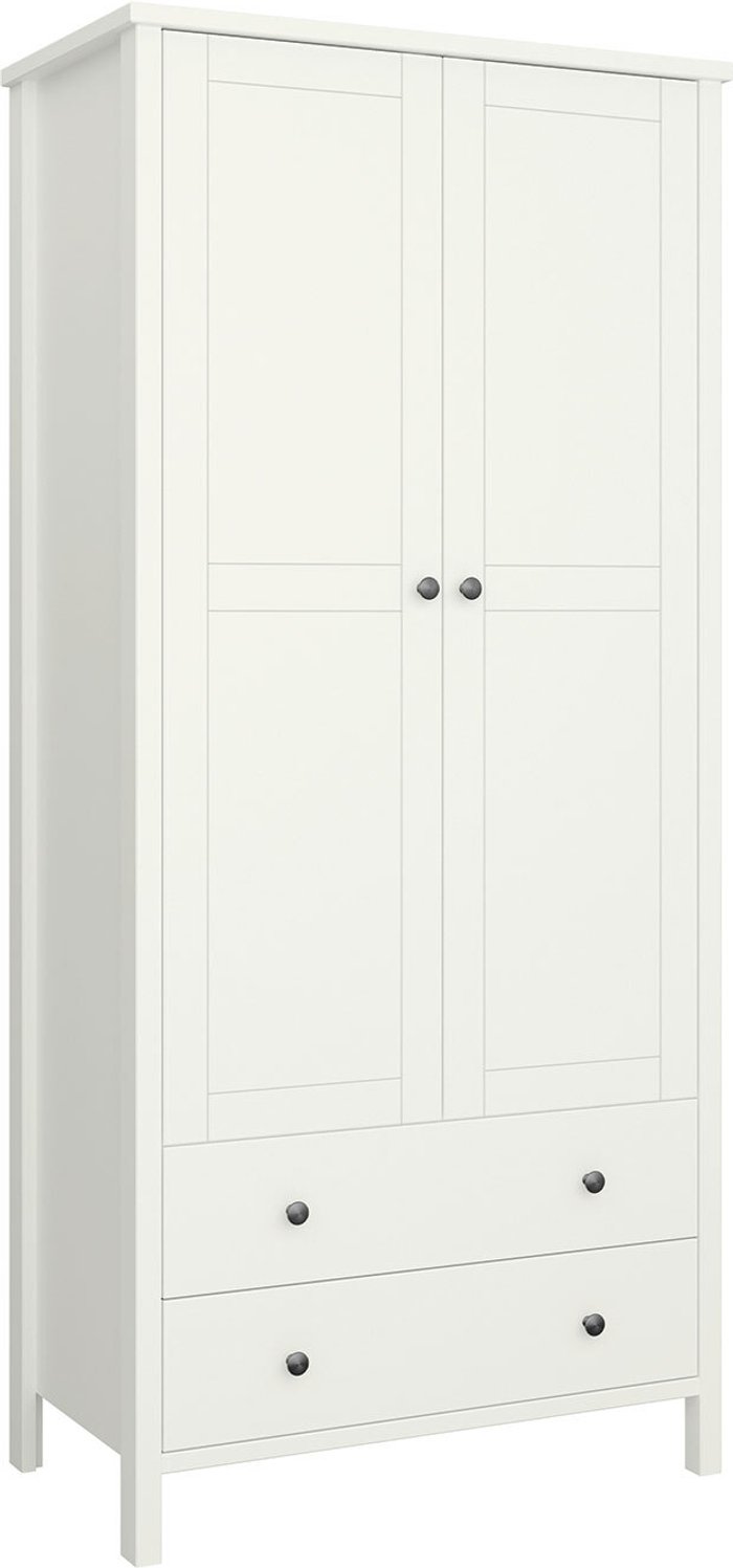 The Range | Furniture To Go Tromso 2-Door 2-Drawer Wardrobe - White Furniture To Go Tromso 2-Door 2-Drawer Wardrobe - White