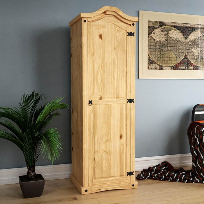 The Range | Corona 1 Door Wardrobe - Pine - Pine Corona 1 Door Wardrobe - Pine - Pine