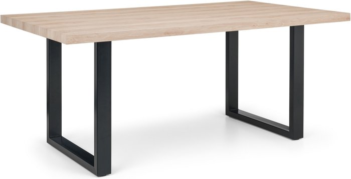 The Range | Julian Bowen Berwick Dining Table - Oak & Black Julian Bowen Berwick Dining Table - Oak & Black