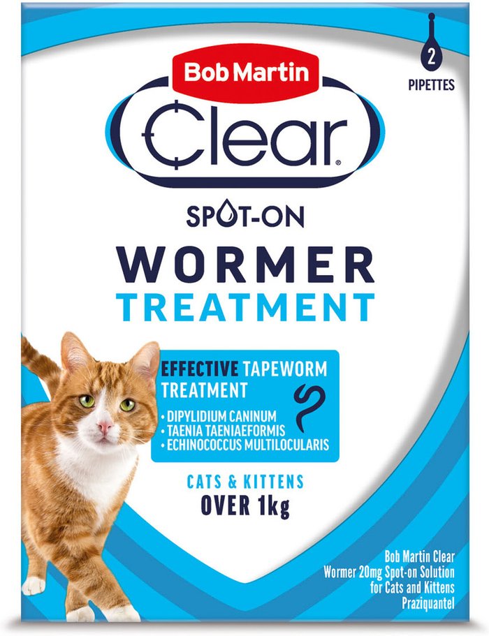 The Range | Bob Martin Bob Martin Spot On Wormer Solution for Cats Bob Martin Bob Martin Spot On Wormer Solution for Cats