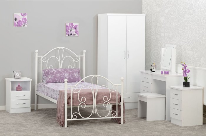 The Range | Seconique Annabel 3' Single Bed Frame - White Seconique Annabel 3' Single Bed Frame - White
