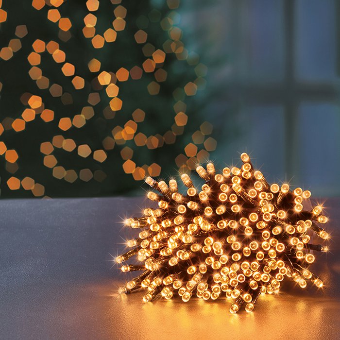 The Range | Premier 400 Vintage Gold LED Battery Christmas String Lights Multi Action 40M - Vintage Gold Premier 400 Vintage Gold LED Battery Christmas String Lights Multi Action 40M - Vintage Gold