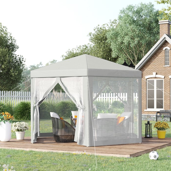 The Range | Outsunny Outsunny Garden Hexagonal Gazebo Outdoor Canopy Patio Party Tent Market Marquee - Cream Outsunny Outsunny Garden Hexagonal Gazebo Outdoor Canopy Patio Party Tent Market Marquee - Cream