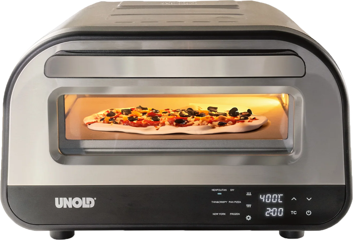 The Range | Unold Unold Luigi Electric Stone Pizza Oven - Stainless Steel Unold Unold Luigi Electric Stone Pizza Oven - Stainless Steel