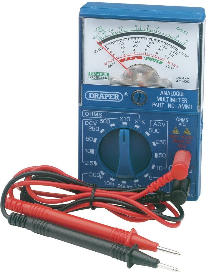 The Range | Draper Draper Pocket Analogue Multimeter Draper Draper Pocket Analogue Multimeter