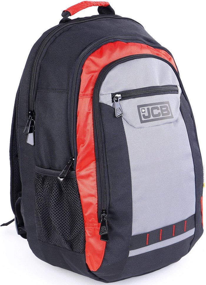 The Range | JCB JCB Multi - Pocket Organiser Backpack - Red/Black JCB JCB Multi - Pocket Organiser Backpack - Red/Black