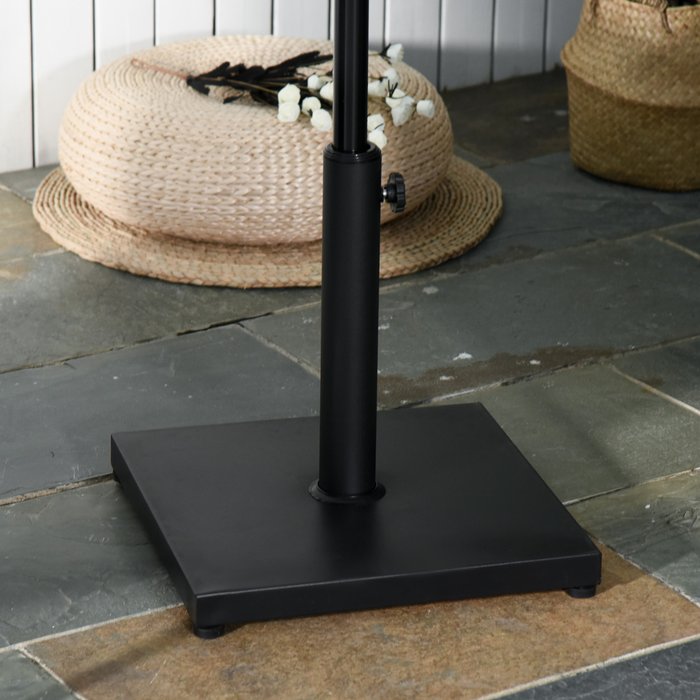 The Range | Outsunny 11kg Square Parasol Base - Black Outsunny 11kg Square Parasol Base - Black