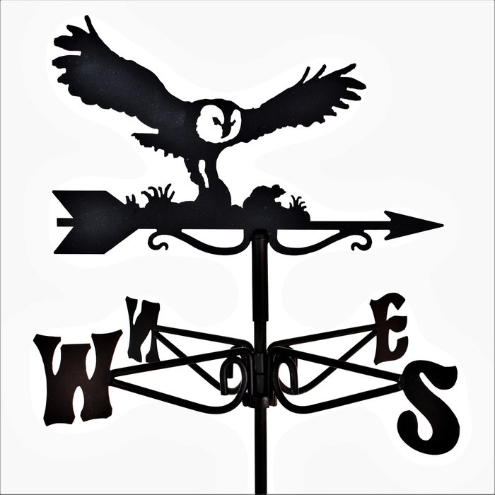 The Range | Espira Owl and Mouse Mini Weathervane - Black Espira Owl and Mouse Mini Weathervane - Black