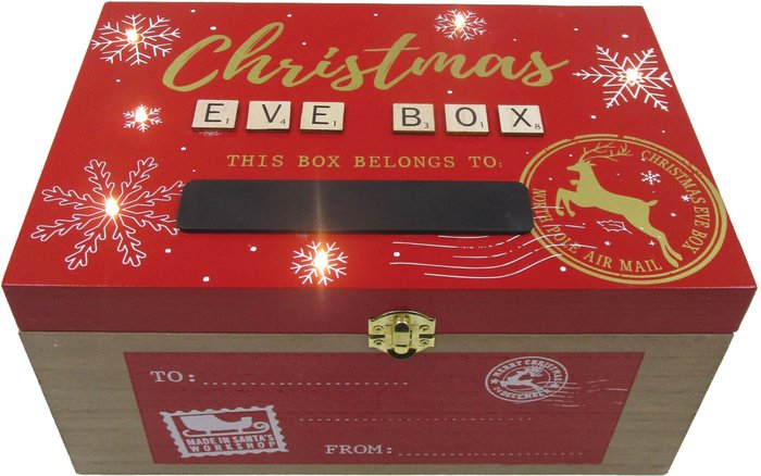 The Range | A Christmas Tale LED Red Wooden Christmas Eve Box A Christmas Tale LED Red Wooden Christmas Eve Box