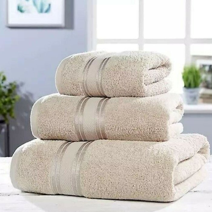 The Range | Vantona Luxury Cotton 550 GSM Bath Towel - Stone Vantona Luxury Cotton 550 GSM Bath Towel - Stone
