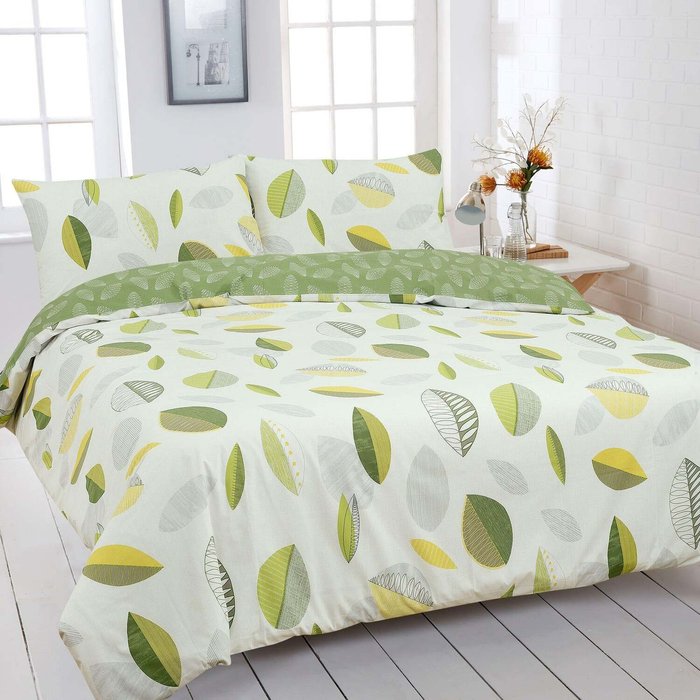 The Range | Vantona Decorative Petals Duvet Cover Set - Green/Multi / Single Vantona Decorative Petals Duvet Cover Set - Green/Multi / Single