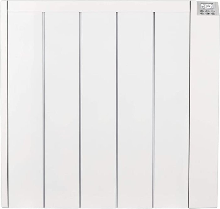 The Range | Mylek Ceramic Panel Heater Aluminium Electric Radiator with Programmable Timer - White / 1500W Mylek Ceramic Panel Heater Aluminium Electric Radiator with Programmable Timer - White / 1500W