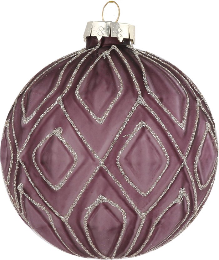 The Range | Opulent Charm Purple Geometric Pattern Bauble - Purple Opulent Charm Purple Geometric Pattern Bauble - Purple