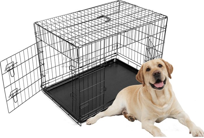The Range | FoxHunter Pet Cage Folding Lockable Dog Black - Black / 36 Inch (2 Door) FoxHunter Pet Cage Folding Lockable Dog Black - Black / 36 Inch (2 Door)