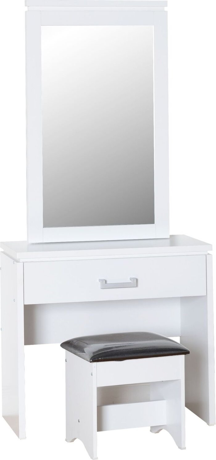 The Range | Seconique Charles 1 Drawer Dressing Table Set - White Seconique Charles 1 Drawer Dressing Table Set - White