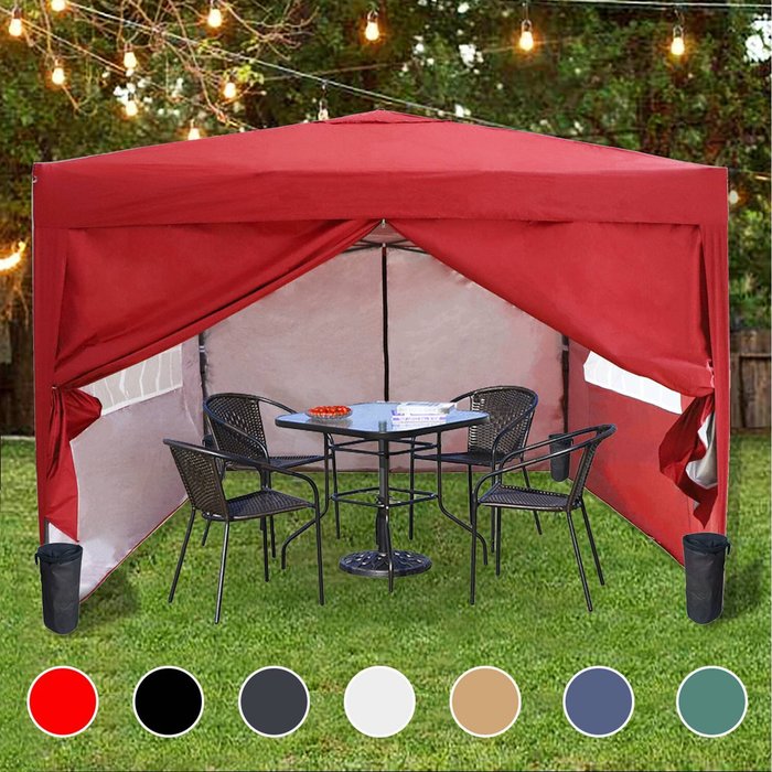 The Range | Birchtree Birchtree 3X3M Pop Up Waterproof Gazebo - Red Birchtree Birchtree 3X3M Pop Up Waterproof Gazebo - Red
