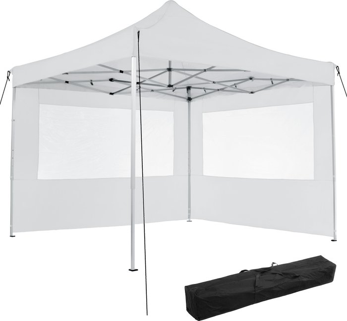The Range | TECTAKE Tectake Gazebo Collapsible 3X3 M With 2 Sides - Olivia White TECTAKE Tectake Gazebo Collapsible 3X3 M With 2 Sides - Olivia White