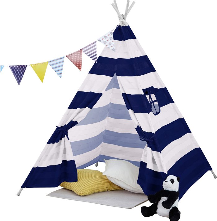 The Range | Neo Neo Canvas Kids Indian Tent TeePee - Navy Neo Neo Canvas Kids Indian Tent TeePee - Navy