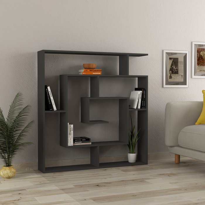 The Range | Decortie Labirent Modern Bookcase Display Unit Room Separator - Anthracite Grey Decortie Labirent Modern Bookcase Display Unit Room Separator - Anthracite Grey