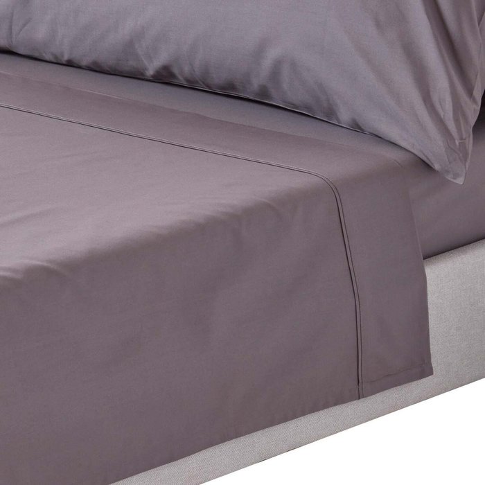 The Range | Homescapes 200 Thread Count Egyptian Cotton Flat Sheet - Dark Grey / Single Homescapes 200 Thread Count Egyptian Cotton Flat Sheet - Dark Grey / Single