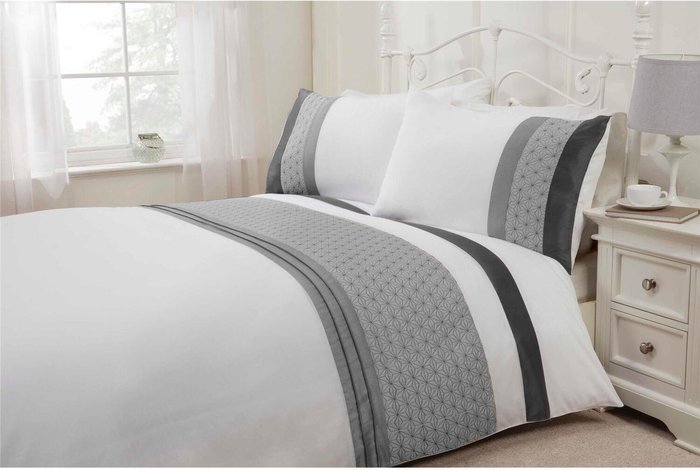 The Range | Homespace Direct Ltd Anise Silver Single Duvet Cover Bedding - Silver Homespace Direct Ltd Anise Silver Single Duvet Cover Bedding - Silver