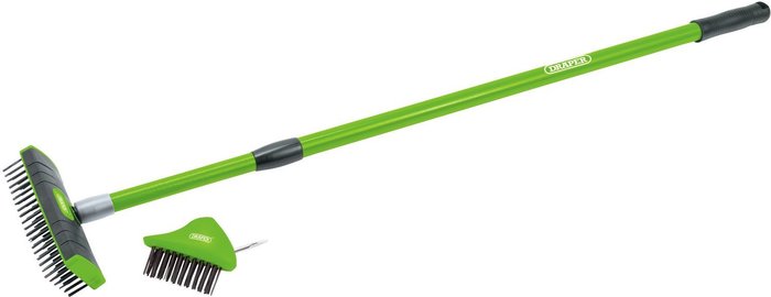 The Range | Draper Draper Paving Brush Set With Twin Heads And Telescopic Handle - Green Draper Draper Paving Brush Set With Twin Heads And Telescopic Handle - Green