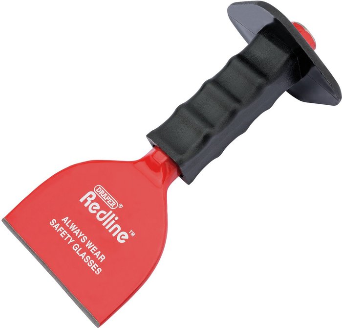 The Range | Draper Draper 100 X 220mm Brick Bolster With Hand Guard - Black and Red Draper Draper 100 X 220mm Brick Bolster With Hand Guard - Black and Red