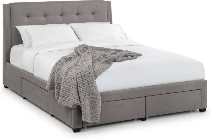 The Range | Julian Bowen Fullerton Bed With 4 Drawers - Grey / King Julian Bowen Fullerton Bed With 4 Drawers - Grey / King