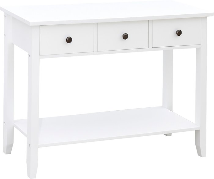 The Range | Windsor 3 Drawer White Console Table - White Windsor 3 Drawer White Console Table - White