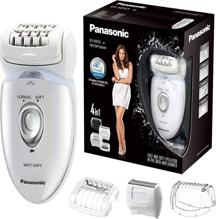 The Range | Panasonic PANASONIC ES-ED53 4-in-1 Wet & Dry Epilator - White Panasonic PANASONIC ES-ED53 4-in-1 Wet & Dry Epilator - White