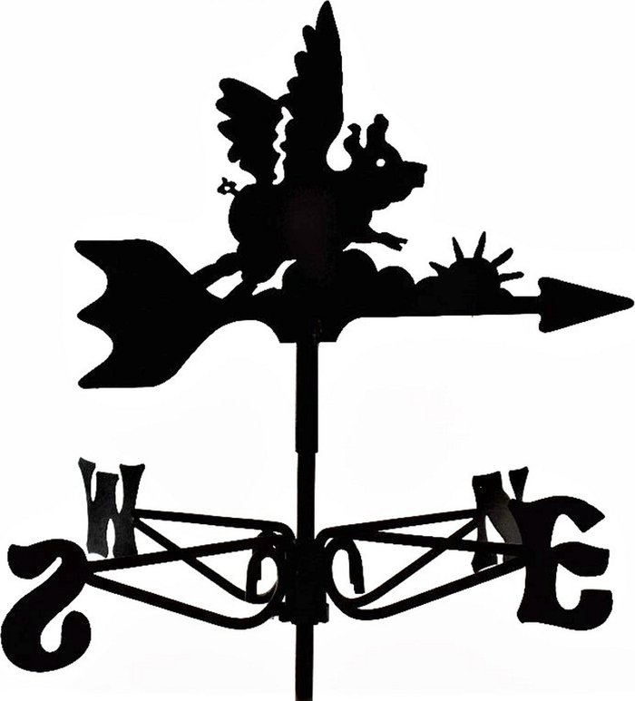 The Range | Espira Flying Pig Mini Weathervane - Black Espira Flying Pig Mini Weathervane - Black