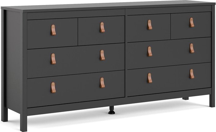 The Range | Furniture To Go Barcelona Double Dresser - Black Furniture To Go Barcelona Double Dresser - Black