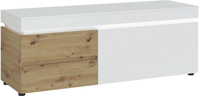 The Range | Furniture To Go Luci 1-Door 2-Drawer TV Unit - White / 150.4cm Furniture To Go Luci 1-Door 2-Drawer TV Unit - White / 150.4cm