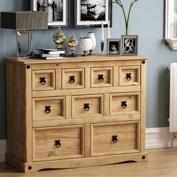 The Range | Corona 4 3 2 Drawer Merchant Chest - Pine Corona 4 3 2 Drawer Merchant Chest - Pine