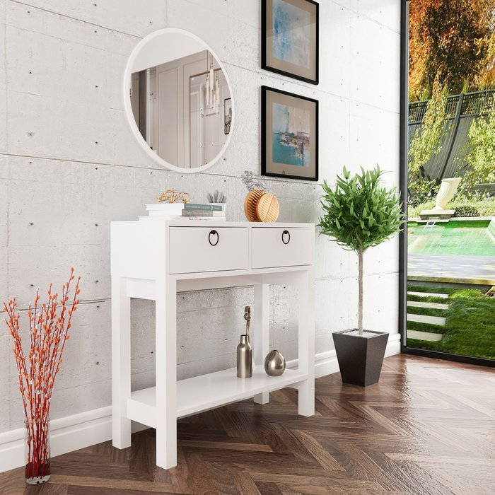 The Range | Destina Home Monalisa Dresuar Console Table with Mirror - White Destina Home Monalisa Dresuar Console Table with Mirror - White