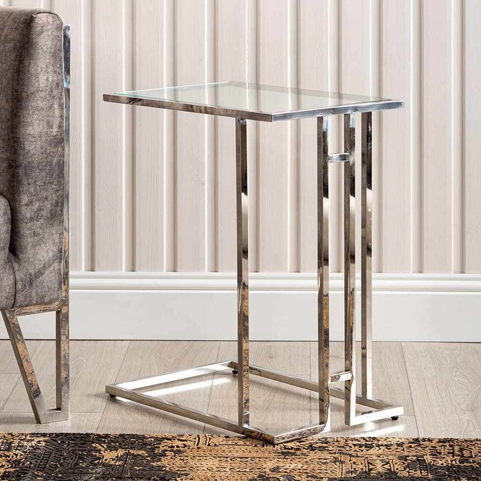 The Range | Vanity Living Abby Side Sofa Table - Silver Vanity Living Abby Side Sofa Table - Silver