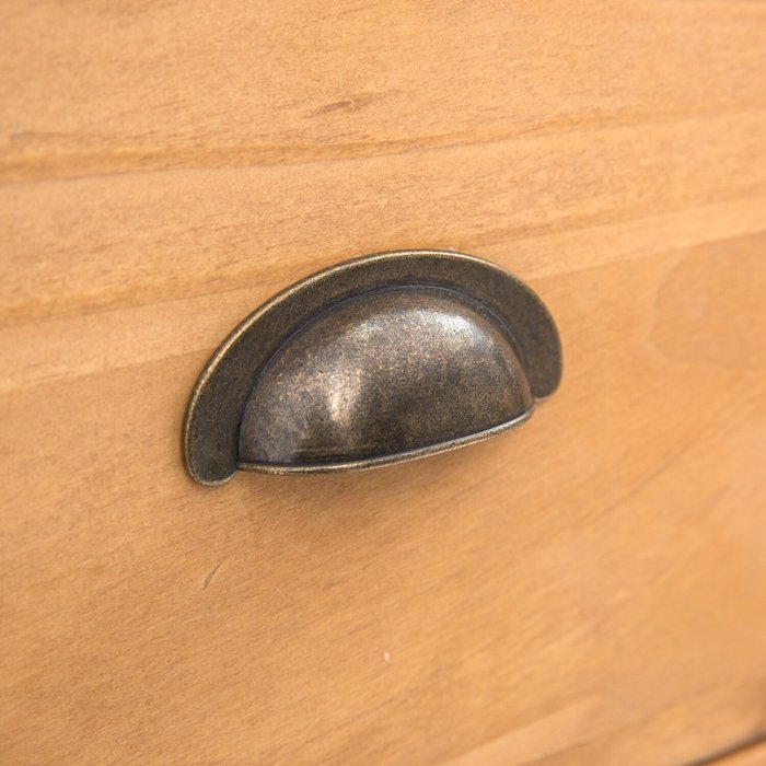 The Range | Cabinet Bits Lucca 3 Drawer Dressing Table Set - Brown / Brass Cup Cabinet Bits Lucca 3 Drawer Dressing Table Set - Brown / Brass Cup