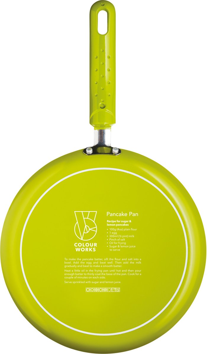 The Range | Colourworks Colourworks Green Crpe Pan with Soft Grip Handle - Green Colourworks Colourworks Green Crpe Pan with Soft Grip Handle - Green