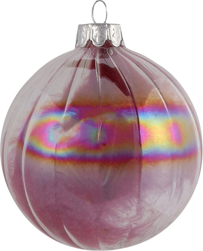 The Range | Opulent Charm Purple Feather Filled Bauble - Purple Opulent Charm Purple Feather Filled Bauble - Purple