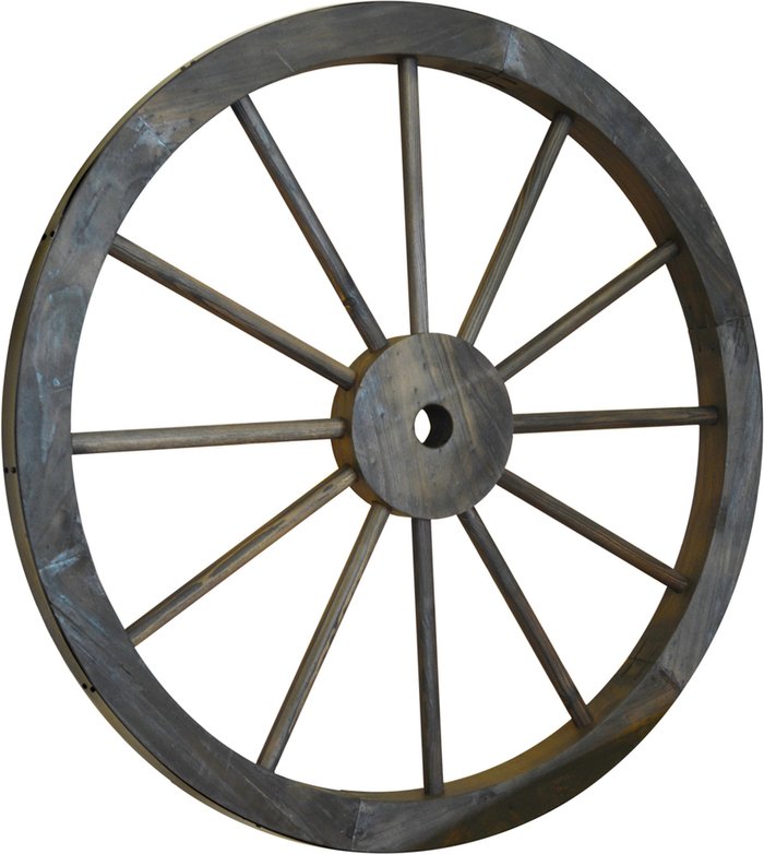 The Range | Techstyle Decorative Solid Wood Garden Wheel With Metal Rim Techstyle Decorative Solid Wood Garden Wheel With Metal Rim