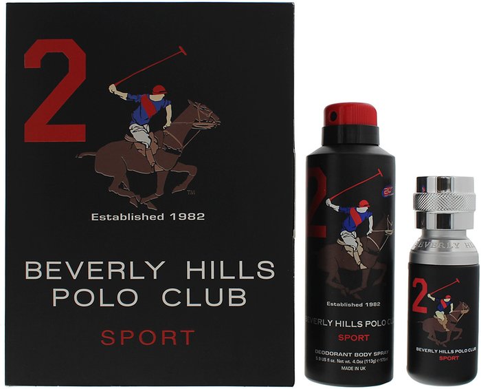 The Range | Beverly Hills Polo Club Beverly Hills Polo Club Sport 2 Eau De Toilette 50ml Gift Set - Black Beverly Hills Polo Club Beverly Hills Polo Club Sport 2 Eau De Toilette 50ml Gift Set - Black