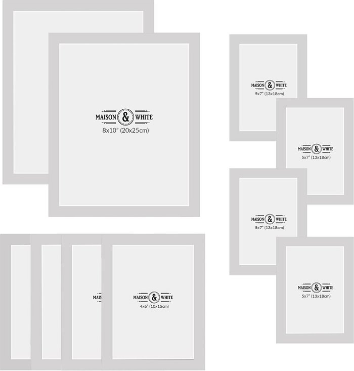 The Range | Maison & White Set of 10 Assorted Photo Frames - White Maison & White Set of 10 Assorted Photo Frames - White
