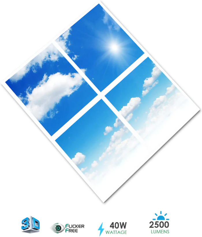 The Range | ENER-J ENER-J Sky Cloud Led Panel 2D Version 60X60cm 40W 2 Yrs Warranty (pack Of 4) ENER-J ENER-J Sky Cloud Led Panel 2D Version 60X60cm 40W 2 Yrs Warranty (pack Of 4)