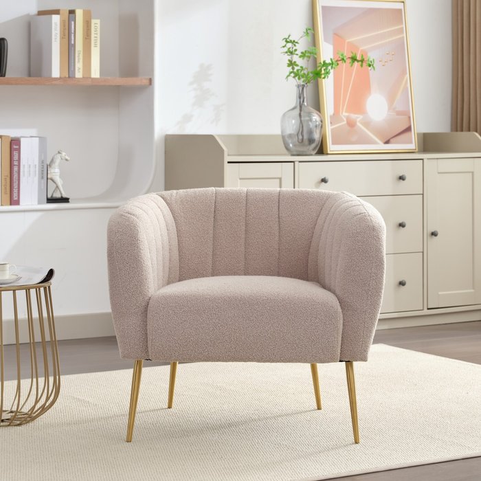 The Range | Artemis Home Ronan Boucle Fabric Accent Chair - Brown Artemis Home Ronan Boucle Fabric Accent Chair - Brown