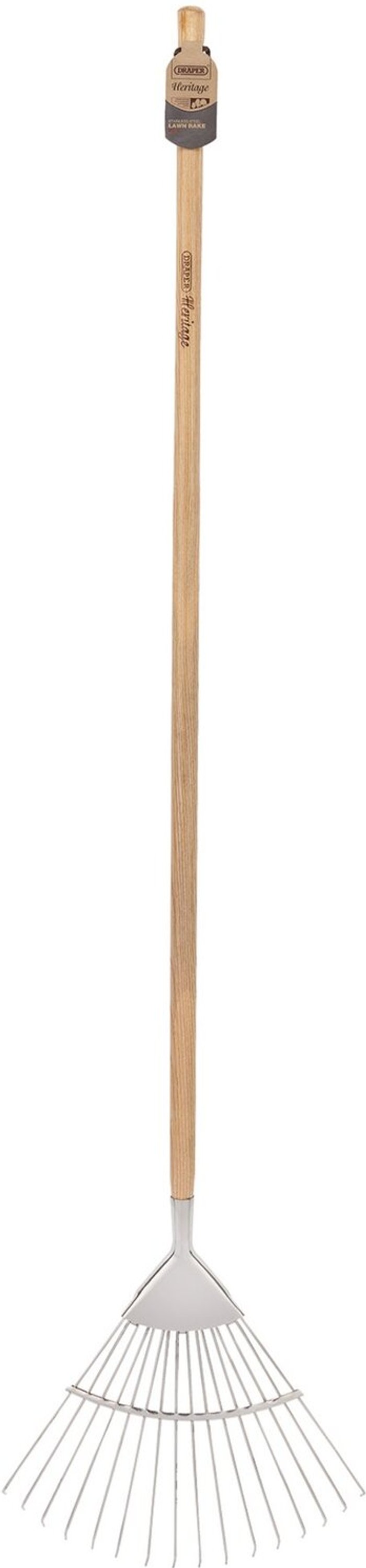 The Range | Draper Draper Stainless Steel Lawn Rake with Ash Handle Draper Draper Stainless Steel Lawn Rake with Ash Handle