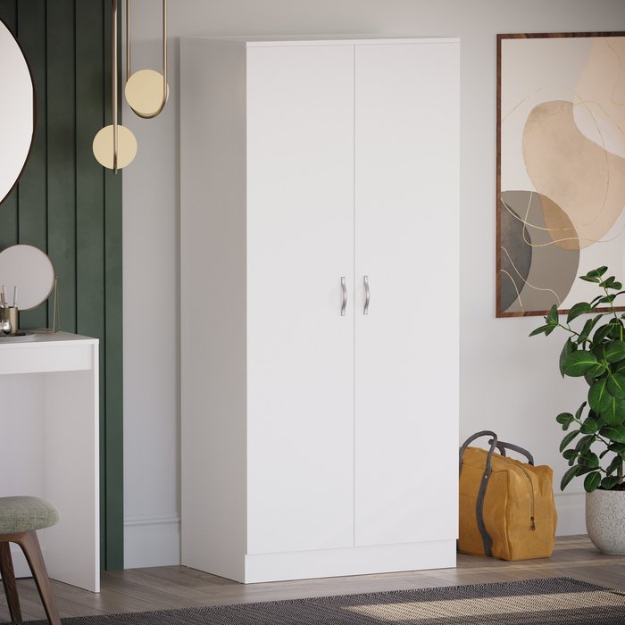 The Range | Riano 2 Door Wardrobe - White Riano 2 Door Wardrobe - White