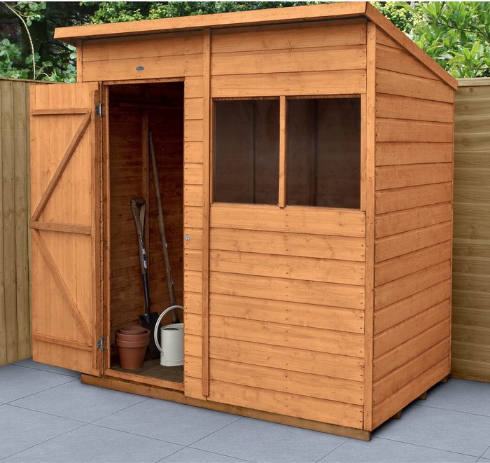 The Range | Forest Shiplap DipTreat 6x4 Pent Shed - No Installation Forest Shiplap DipTreat 6x4 Pent Shed - No Installation